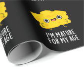 Ich bin reif für meinen alten, feinen Käse pun Dar Geschenkpapier (Rolleneckpunkt)