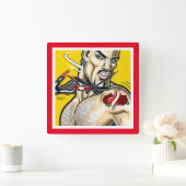 Ich bin rein! quadratische wanduhr (Zuhause)