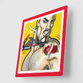 Ich bin rein! quadratische wanduhr (Winkel)