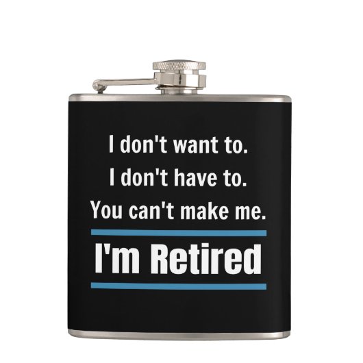 Ich bin remüde Funny Flachmann (Vorderseite)