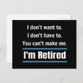 Ich bin remüde Funny Postkarte (Vorne/Hinten)