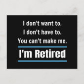 Ich bin remüde Funny Postkarte (Vorderseite)