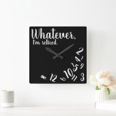 Ich bin remüde lustige Ruhestand Simple Black Quadratische Wanduhr (Zuhause)