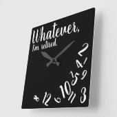 Ich bin remüde lustige Ruhestand Simple Black Quadratische Wanduhr (Winkel)