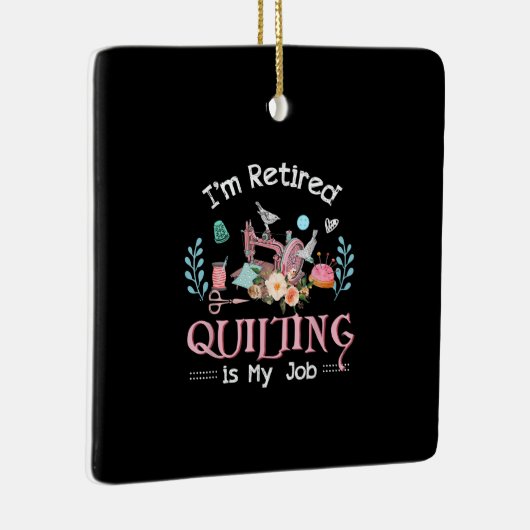 Ich bin remüde zu quillieren ist mein Job Keramikornament (Rechts)