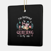 Ich bin remüde zu quillieren ist mein Job Keramikornament (Links)