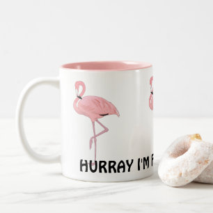 Ich bin Rentner Lustige Rente Rosa Flamingos Zweifarbige Tasse
