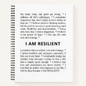 ICH BIN RESILIENT Notebook Notizblock (Vorderseite)