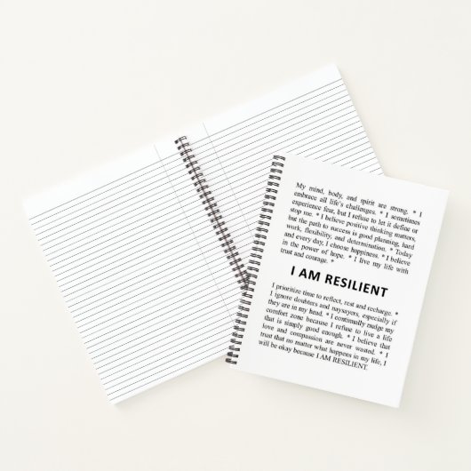 ICH BIN RESILIENT Notebook Notizblock (Innenseite)