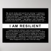 Ich BIN RESILIENT Poster, um dich Inspirieren und  Poster (Vorne)