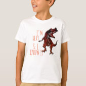Ich bin Rexy und ich kenne es lustiger t-rex T-Shirt (Vorderseite)