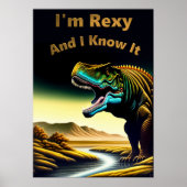 Ich bin Rexy und ich weiß es - Dinosaurier Poster (Vorne)
