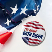 Ich bin Ridin bei den Wahlen der Biden-Demokraten Button
