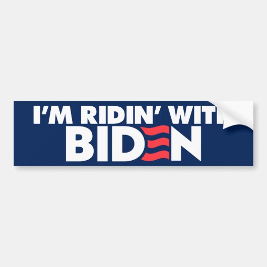Ich bin Ridin' mit Biden 2024 Autoaufkleber (Vorne)