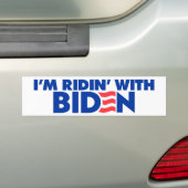 Ich bin Ridin' mit Biden 2024 Autoaufkleber (Auf Auto)