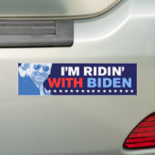 Ich bin Ridin' mit Biden 2024 Autoaufkleber (Auf Auto)