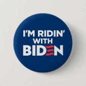 Ich bin Ridin mit Biden 2024 Button (Vorderseite)