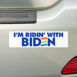 Ich bin Ridin' mit Biden 2024 LGBTQ Autoaufkleber