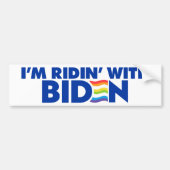 Ich bin Ridin' mit Biden 2024 LGBTQ Autoaufkleber (Vorne)