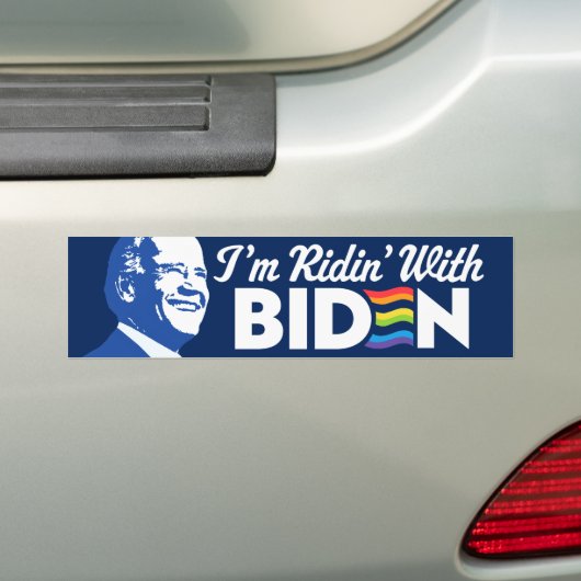 Ich bin Ridin' mit Biden 2024 LGBTQ Autoaufkleber (Auf Auto)