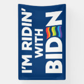 Ich bin Ridin mit Biden 2024 LGBTQ Banner (Vertikal)