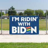 Ich bin Ridin mit Biden 2024 LGBTQ Banner (InSitu)