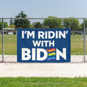 Ich bin Ridin mit Biden 2024 LGBTQ Banner