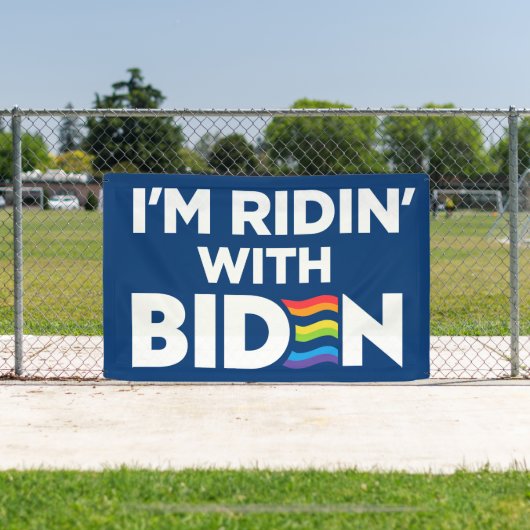 Ich bin Ridin mit Biden 2024 LGBTQ Banner (InSitu)