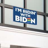 Ich bin Ridin mit Biden 2024 LGBTQ Banner (Äußeres Gebäude)