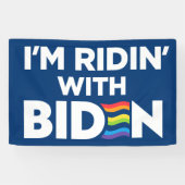 Ich bin Ridin mit Biden 2024 LGBTQ Banner (Horizontal)