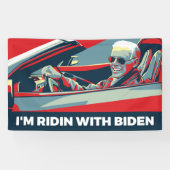 ICH BIN RIDIN MIT BIDEN BANNER (Horizontal)