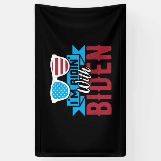 Ich bin Ridin mit Biden Banner (Vertikal)
