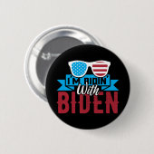 Ich bin Ridin mit Biden Button (Vorne & Hinten)