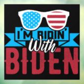 Ich bin Ridin mit Biden Fensteraufkleber (Blatt 3)