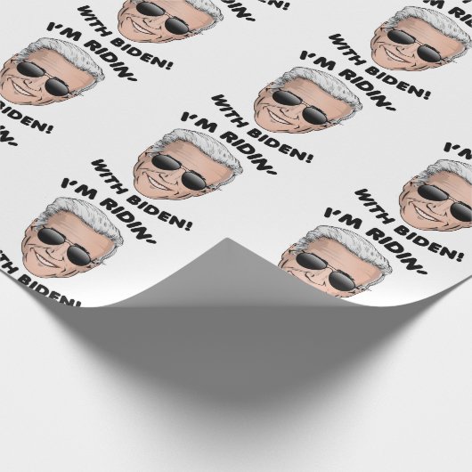 Ich bin Ridin' mit Biden Geschenkpapier (Ecke)
