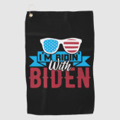 Ich bin Ridin mit Biden Golfhandtuch (Vorderseite)