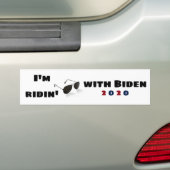 Ich bin Ridin' mit Biden im Jahr 2020 Autoaufkleber (Auf Auto)