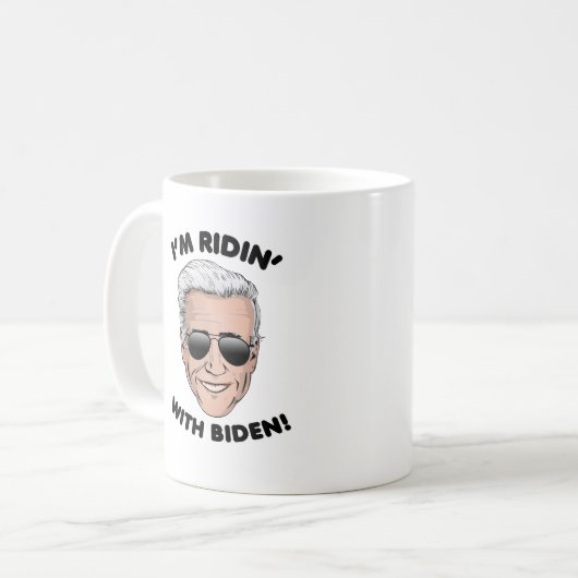 Ich bin Ridin' mit Biden Kaffeetasse (Vorderseite Links)