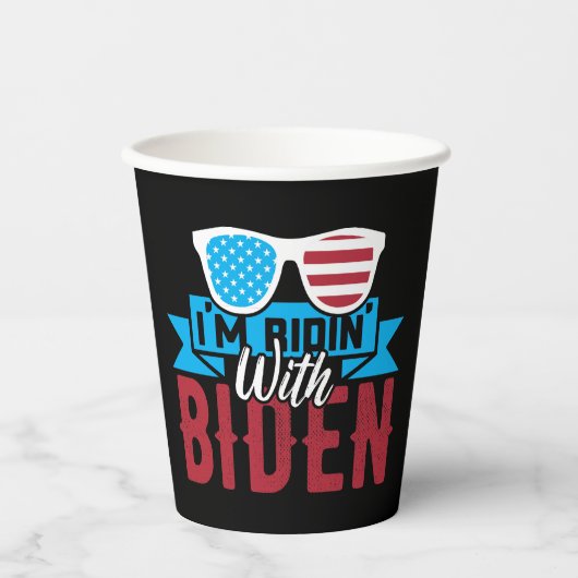 Ich bin Ridin mit Biden Pappbecher (Vorderseite)