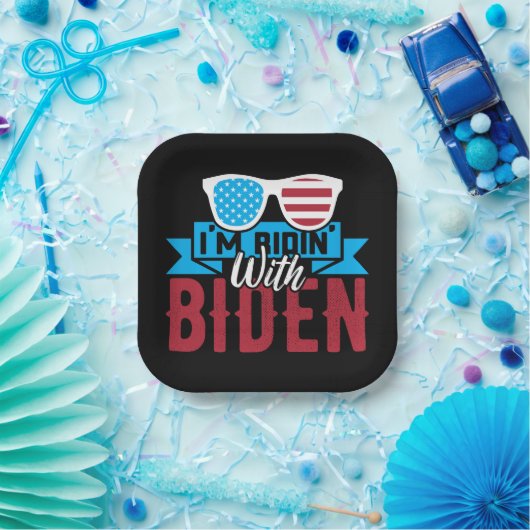 Ich bin Ridin mit Biden Pappteller (Party)