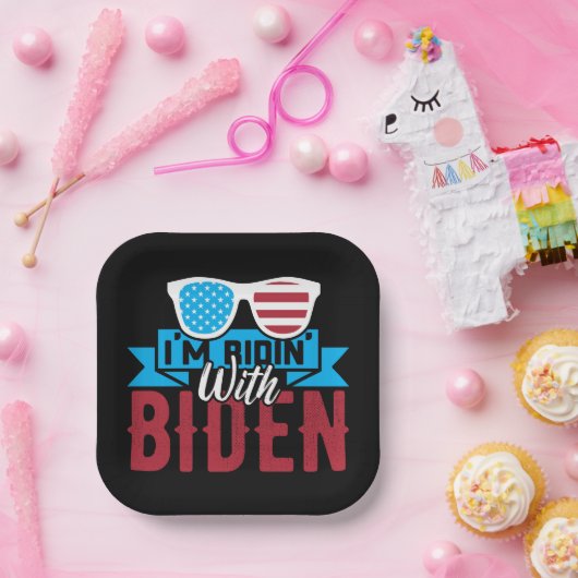 Ich bin Ridin mit Biden Pappteller (Party)
