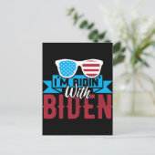 Ich bin Ridin mit Biden Postkarte (Stehend Vorderseite)