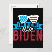 Ich bin Ridin mit Biden Postkarte (Vorne/Hinten)