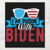 Ich bin Ridin mit Biden Weinetikett (Einzelnes Label)