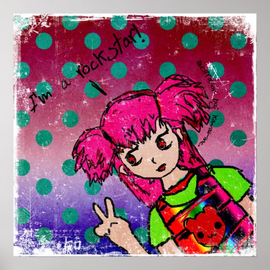 Ich bin Rockstar Poster (Vorne)