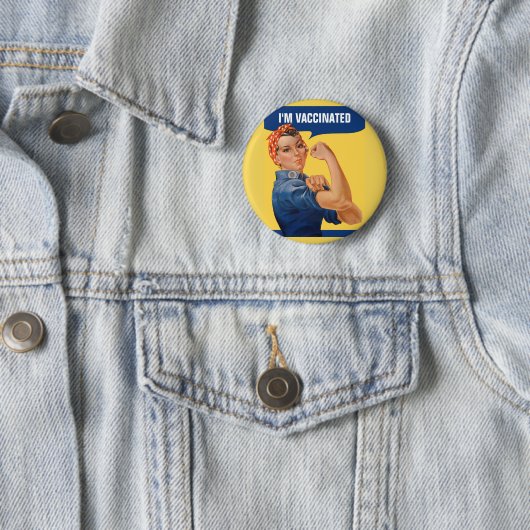Ich bin Rosie, der Riveter, geimpft worden Button (Beispiel)