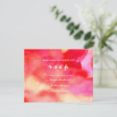 ICH BIN ROT WATERCOLOR Bat Mitzvah Einladung (Stehend Vorderseite)