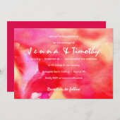 ICH BIN ROT WATERCOLOR Hochzeit Einladung (Vorne/Hinten)