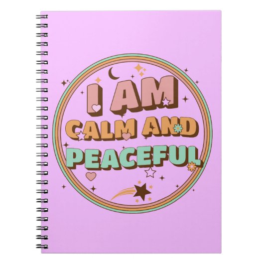 Ich bin ruhig und Friedlich Notizblock (Vorderseite)