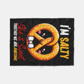 Ich bin Salty She's Sweet Pretzel zusammen sind Ph Fleecedecke (Vorderseite (Horizontal))